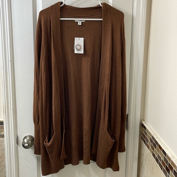 Sonoma Tops - NWT Sonoma Cardigan. Brown with pockets. XL